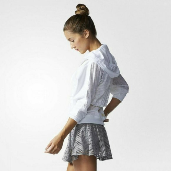 NWT Adidas Stella McCartney Laser tennis skort skirt M Medium gray - Picture 12 of 14
